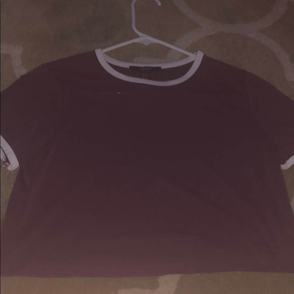 purple crop top